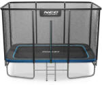 Neo-Sport téglalap alakú kerti trambulin 12x8 láb / 366x244 cm kültéri hálóval és létrával (NS-08X12Z251)