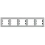 Schneider Electric ASFORA Ötös keret, vízszintes, alumínium (EPH5800561)