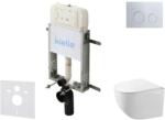 kielle Genesis New - Set pentru montare încastrată, toaletă compactă Gaia, Rimless, capac softclose și clapetă Gemini New II, crom lucios 30528SZ86 (30528SZ86)