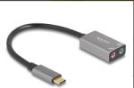 Delock Placă de sunet externă USB Type-C cu adaptor audio Plug & Play, 2 x mufe stereo de 3, 5 mm (67071)