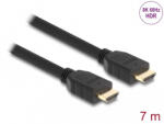 Delock Cablu HDMI de mare viteză Delock, 48 Gbps, 8K 60 Hz, negru, 7 m (82005)