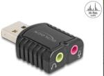 Delock Placă de sunet externă USB Delock, 24 biți / 96 kHz, Plug & Play pentru Windows, MAC, Linux, Chrome OS (65964)