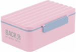 DERFORM BackUp műanyag csatos uzsonnás doboz - Rózsaszín-szürke (SB6C36) (SB6C36)