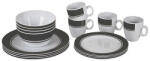Bo-Camp Dinner set 16 edénykészlet fehér/szürke