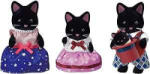 EPOCH Figurine Sylvanian Families-Familia Pisicutelor Negre (SF5530) Figurina