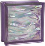 Fuchs Design BM Aqua gyöngyház üvegtégla 19 cm x 19 cm x 8 cm lila