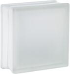 Fuchs Design Riva üvegtégla fehér két oldalon szatinált 19 cm x 19 cm x 8 cm
