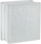 Fuchs Design Savona üvegtégla fehér két oldalon szatinált 19 cm x 19 cm x 8 cm