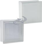 Fuchs Design Samba üvegtégla fehér egy oldalon szatinált 19 cm x 19 cm x 8 cm