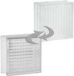 Fuchs Design Kockás üvegtégla fehér egy oldalon szatinált 19 cm x 19 cm x 8 cm