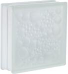 Fuchs Design Savona üvegtégla fehér két oldalon szatinált 19 cm x 19 cm x 5 cm