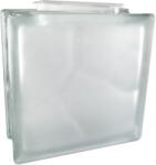 Fuchs Design Wolke dekor üvegtégla fehér két oldalon szatinált 19, 8 cm x 19, 8 cm x 8 cm