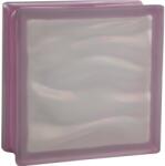 Fuchs Design BM Aqua Reflex üvegtégla két oldalon szatinált 19 cm x 19 cm x 8 cm ametiszt