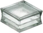 Fuchs Design Üvegtégla kalapált egy oldalon szatinált 19 cm x 19 cm x 10 cm