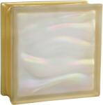 Fuchs Design BM Aqua gyöngyház üvegtégla két oldalon szatinált 19 cm x 19 cm x 8 cm aranyszín