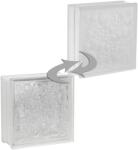 Fuchs Design Savona üvegtégla fehér egy oldalon szatinált 19 cm x 19 cm x 8 cm