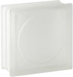 Fuchs Design Alpha üvegtégla fehér két oldalon szatinált 19 cm x 19 cm x 8 cm
