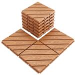  11 darabos Teno® teraszlap készlet, fa mozaik, tartós, egymásba illeszthető, PVC, 30 x 30 cm, bézs színben