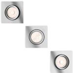 Philips - комплект 3x LED RGBW димируеми вградени таванни тела DONEGAL 1xGU10/4, 8W/230V + дистанционно управление (LEDP1946)