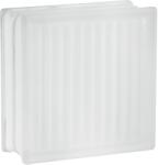 Fuchs Design Kockás üvegtégla fehér két oldalon szatinált 19 cm x 19 cm x 8 cm