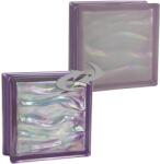 Fuchs Design BM Aqua gyöngyház üvegtégla egy oldalon szatinált 19 cm x 19 cm x 8 cm lila