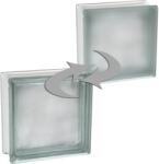 Fuchs Design Üvegtégla fehér zajvédelem egy oldalon szatinált 19 cm x 19 cm x 8 cm