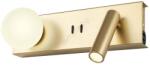 Redo Group 01-4661 - LED стенно осветително тяло NORMA LED/5W/230V + LED/3W CRI 90 USB златисто (UN2010)