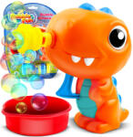 RicoKids Buborékfújó gép, Ricokids RK-905, dinoszaurusz forma, 12 x 5, 5 x 11 cm, mechanikus, buborékfújó folyadékkal, 3 éves kortól, nem zenélő (TE790500)