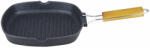 Rosberg Tigaie grill Rosberg Premium RP54316C28, 28 cm, Maner pliabil, Acoperire marmura, Negru (RP54316C28)