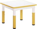 OOKEE Masa alb-galben patrata din plastic reglabila mas 1-3 pentru gradinita (YCY-084G)