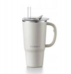 Buydeem Thermo bögre szívószállal 700 ml Buydeem DS57 zab fehér (DS57)