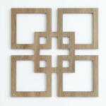  Fali dekorpanel, Matrix minta, 50x50 cm, 3 mm HDF, Sonoma tölgy falburkolat FP-35