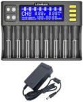 LiitoKala Lii-S8 nyolccsatornás 18650 LCD Lithium-Ion Li-Ion akkumulátor/cella töltő