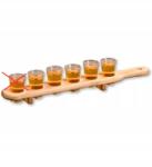 Kesper Pohártartó tálca, 45 x 6, 5 cm, nyárfa Kesper 5 db pohár (4000270682810)