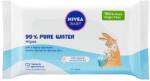 NIVEA Baby 99% Pure Water Biológiailag lebomló nedves törlőkendő 57 db (80566)