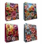 Jupiter Univerzális ajándéktáska M Virágok fém mix