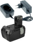 VHBW Akkumulátor és Töltő Hitachi EBL1430, BCL1430, BCL1415 - 2000 mAh 14, 4 V Li-Ion