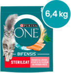 ONE Bifensis Sterilizált granulátum macskáknak lazac 8x800 g