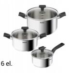 Tefal Delicious Acél edénykészlet 6 részes, ezüst (B925S655)