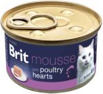 Brit Premium by Nature Cat Mousse with Poultry hearts 85 g (101112466)