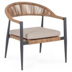 Bizzotto JANDIA barna alumínium fotel