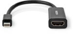 Nedis adapter kábel CCGT37650BK02 mini displayport 1.2 dugó - HDMI aljzat, 0, 20m (CCGT37650BK02)