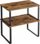 SONGMICS Konyhai Polc Rendező Könyvespolc Szett 2 Stílus Loft Rusztikus 30 cm (KCS021X01)