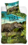 Dinoszaurusz T-Rex Green ágyneműhuzat 140×200cm, 70×90 cm