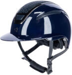 Kerbl Elite Polo lovagló kobak - csillogó kék berakással, L