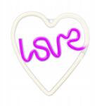 Forever Light Neon Led Love A Szívben lila fehér NNE02 Neolia (RTV100308)