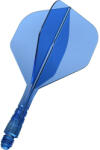 Mission Fluturas si tija darts Mission Force 90 Vortex transparent albastru, fluturas No2 si tija scurta (M001792)