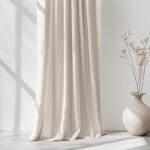 Goldea lenvászon keverék drapéria - elefántcsontszín 200x145 cm