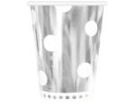  Ezüst B&C Polka Dots Silver papír pohár 6 db-os 266 ml (MLG128178) - eking