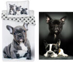  Kutyás felnőtt ágyneműhuzat és polár takaró, 2 db-os szett (French Bulldog) (EKING0446)